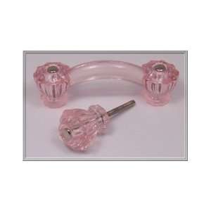  Double Fluted Crystal Glass Knobs & Handle Pulls Style 