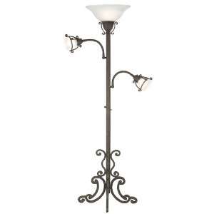  Scrollwork Tree Torchiere Floor Lamp