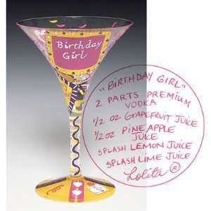  Martini Glass Birthday Girl
