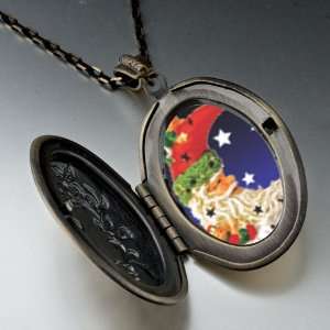  Santa Crescent Pendant Necklace Pugster Jewelry