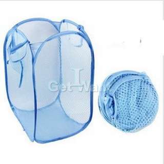  Foldable Pop Up Net Mesh Washing Laundry Bag Basket Bin Hamper Storage
