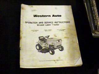 Western Auto Wizard MTD Lawn Tractor Mower Manual service parts 