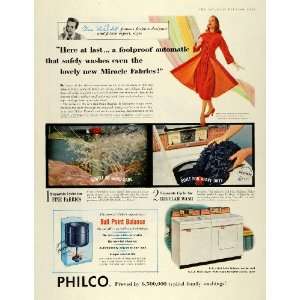  1956 Ad Claire McCardell Designer Philco Automatic Washer 
