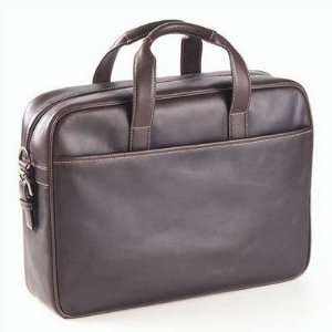  Clava Leather 96575CAFE Tuscan Top Handle Briefcase in 