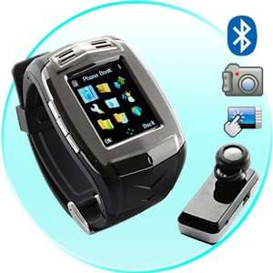  Quad Band Cell Phone Watch   Touch Screen + Bluetooth 