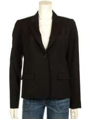 Elie Tahari Womens Black Ava Pinstripe Single Button Blazer Suit 
