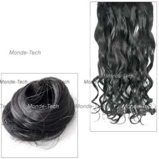 Black 24 Long Wavy Curly Clip in Hair Extensions  