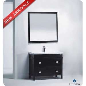   Blavet 39.5 Wood Vanity with Mirror, Sink, Countertop, P Trap, Pop Up