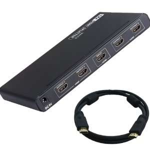  HDMI 1x4 Powered 4 ports Splitter Ver 1.3 Full HD 1080P 