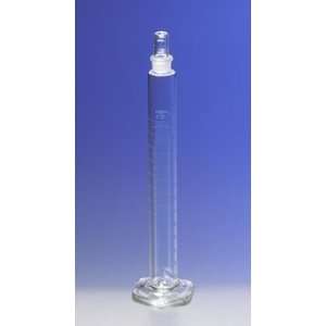 PYREX 25mL Single Metric Scale Cylinder, Standard Taper Stopper, Blue 