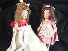1930S 40S TWO ADORABLE SMALL COMPO DOLLS ORIG CLOTHES WIG HOLLYWOOD 