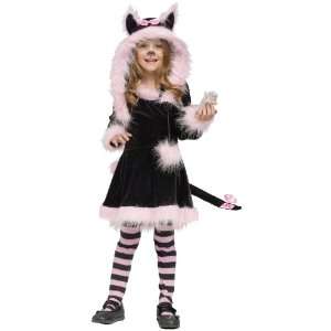 Lets Party By Fun World Pretty Kitty Child Costume / Black/Pink   Size 