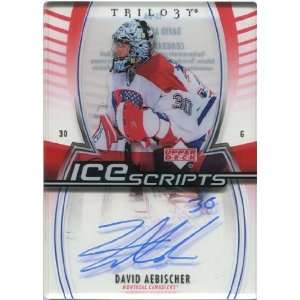   Ice Scripts #ISDA David Aebischer Autograph Sports Collectibles