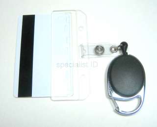 Server Badge Reel   Half ID Card Holder Combo  Black  