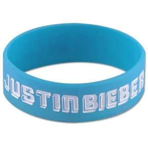 Justin Bieber Blue Logo Rubber Bracelet