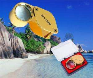 30 x 21mm Glass Magnifying Magnifier Jeweler Loupe Loop  