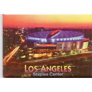  LOS ANGELES STAPLES CENTER REFRIGERATOR PHOTO MAGNET from 