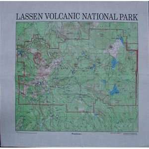  Bandana Map of Lassen National Park, California 