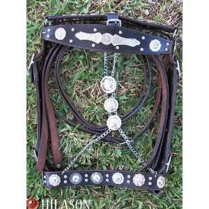   Western Show Tack Horse Bridle Headstall With Reins