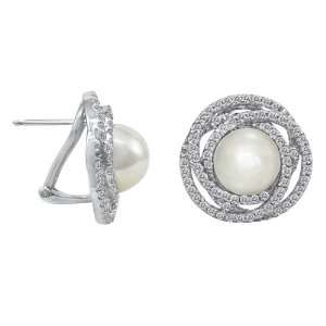  Pearl Post Clip Earrings Jewelry
