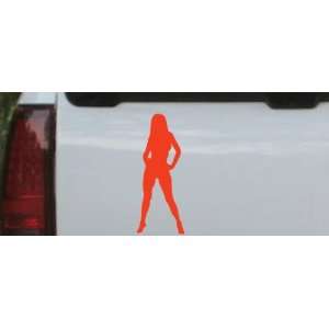 Red 4.5in X 11.5in    Sexy Girl Silhouettes Car Window Wall Laptop 