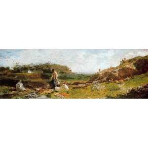  FRAMED oil paintings   Mariano Fortuny   24 x 8 inches 