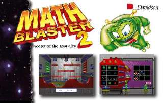 Math Blaster Secret Of The Lost City PC MAC CD kid game  