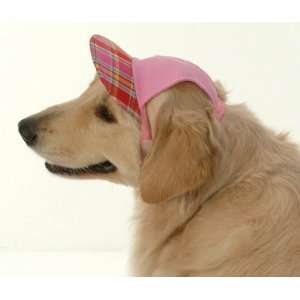  Preppy Pink Madras Plaid Dog Hat Cap Visor   XS Extra 
