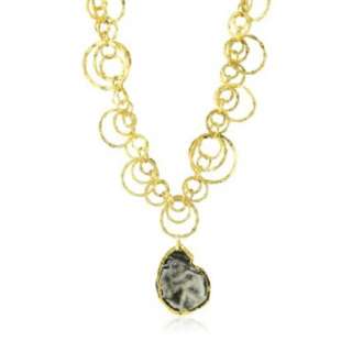 Devon Leigh Geode Agate Drusy in 24k Foil 18k Plated Necklace, 18 