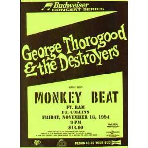  George Thorogood Colorado Original Concert Poster 1994 