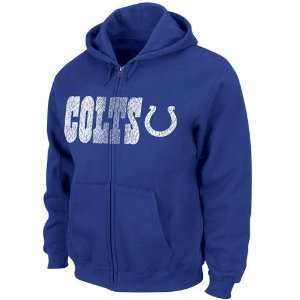   Indianapolis Colts Royal Blue Touchback III Full Zip Hoody Sweatshirt