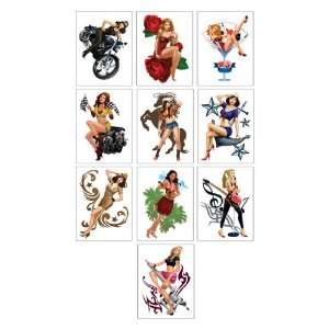  Pin up Girl Tattoos   Set of 10 