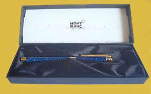 Montblanc~ Noblesse Marble Blue Fountain Pen~ (M 18140) ~ New  