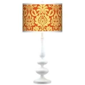   Harvest Florence Giclee Paley White Table Lamp