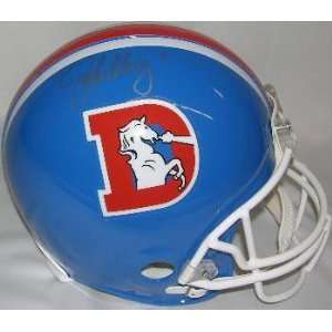  John Elway Denver Broncos Throwback D Logo Autographed 