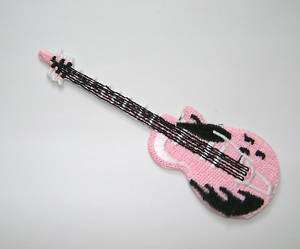 GUITAR/MUSIC~PINK ROCK n ROLL LOST 50s~IRON ON APPLIQUE  