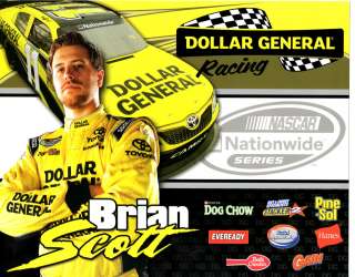 2012 BRIAN SCOTT DOLLAR GENERAL #11 NASCAR NATIONWIDEPOSTCARD  