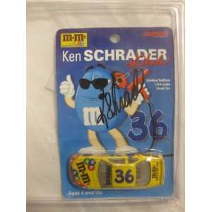  Nascar Die cast SIGNED #36 Ken Schrader M&Ms Racing Team 