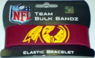 Washington Redskins NFL Team Wristbands Bulk Logo Bandz  