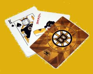 NHL BOSTON BRUINS PLAYING CARDS ~ TEAM JERSEY ON PICTURE CARDS 52 