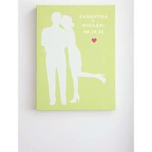 personalized couple silhouette wall art 