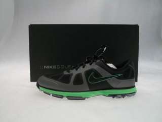 2012 NIKE LUNAR ASCEND GOLF SHOES BLACK/BLACK GREY ELECTRIC GREEN 