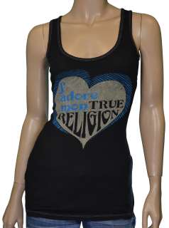 True Religion Brand Womens Jadore Tank Top Shirt Black $53.00  