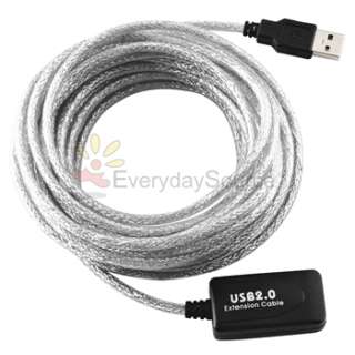 25 ft Active Repeater USB 2.0 Extension Cable Male to Female 25FT Lead 