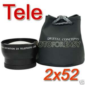 52mm 2.0X Telephoto Lens for Nikon D40 D40x D50 D60  