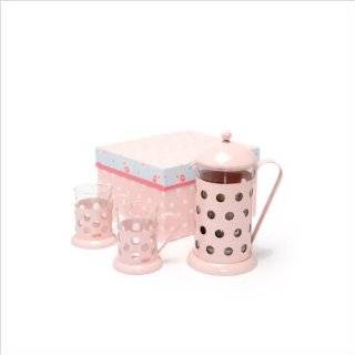 La Cafetiere Rainbow Polka Dot 8 Cup Coffee Press and 2 Mugs Gift Set