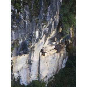  Entombed on Limestone Cliffs, Sagada Town, Philippines Landscape 