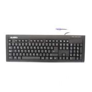 Alaska Keyboard 660Sp Ps2 Spanish Ps2 Slim Standard Black Color White 