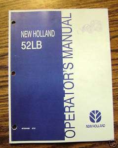 New Holland 52LB Loader Operator Manual for TL80/90/100  