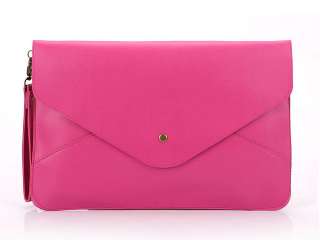 New Lovely Oversized Envelope Clutch PU Leather Handbag Purse Hand 